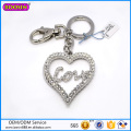 Bijoux en forme de coeur de strass de haute qualité Keychain Love Keychains